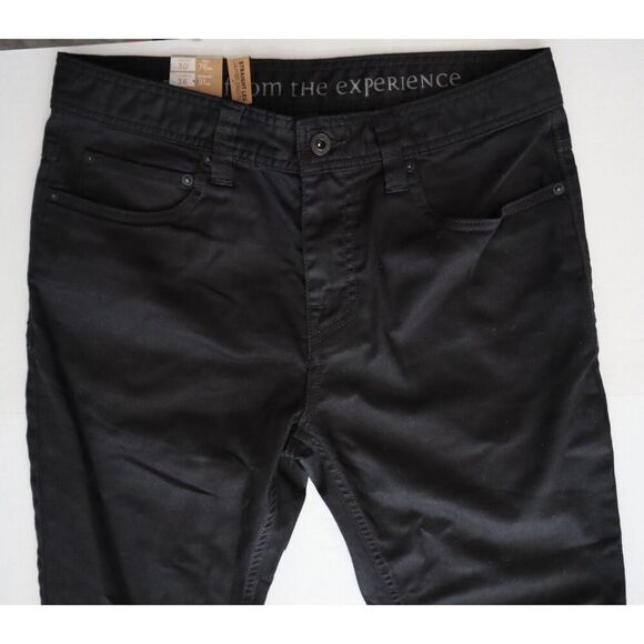 PrAna Men's Sz 30x36 Black Out Bridger Slim Fit Straight Leg Denim Jeans - Picture 6 of 11